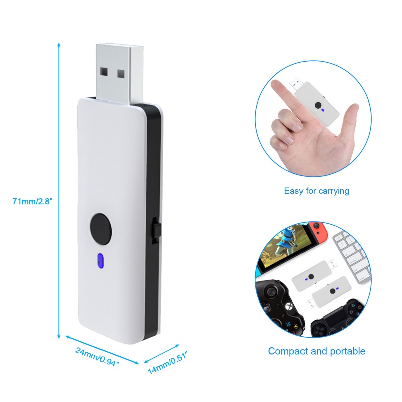 Bộ Thiết Bị Chuyển Đổi Kết Nối Bluetooth Không Dây Chuyên Dụng Cho Switch PC Xbox One Và Phụ Kiện