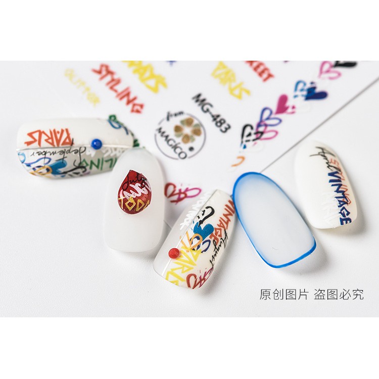 Sticker 3D magico - Hình dán móng tay 483