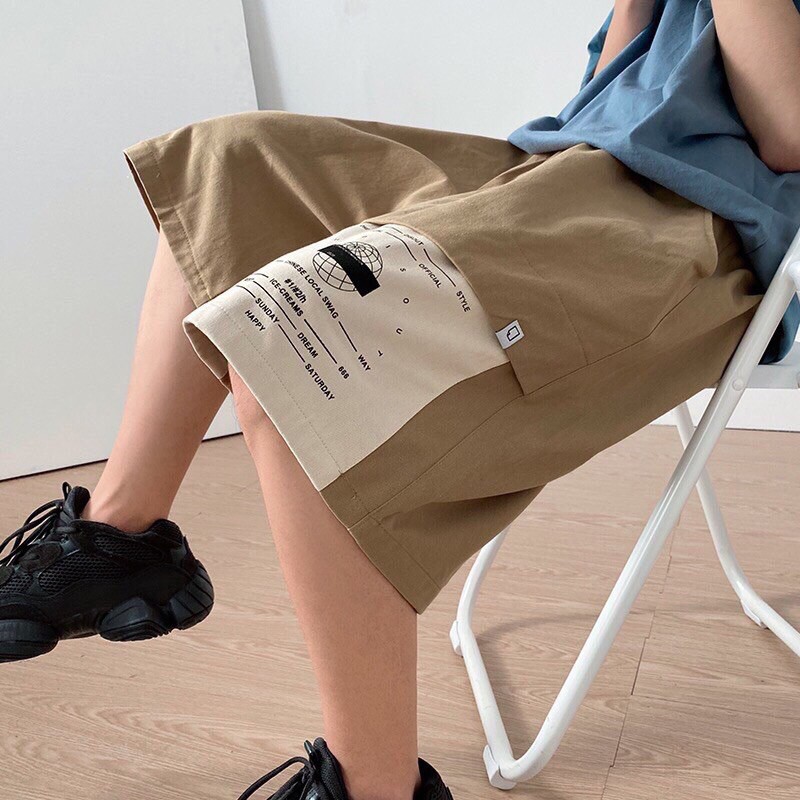 quần short kaki ống rộng nam và nữ