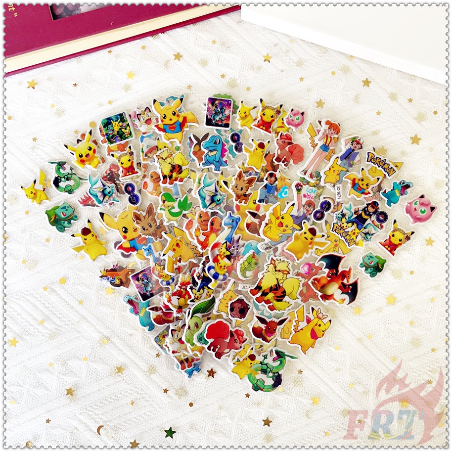 ❀ Miếng Dán Khen Thưởng Pokemon Go Pikachu Q-1 DIY ❀ 1 Miếng Dán Bong Bóng 3D Bằng PVC Chống Nước