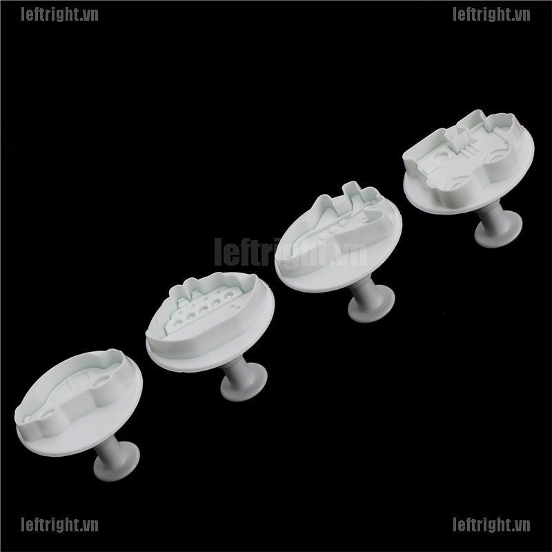 Set 4 Khuôn Cắt Bánh Quy / Kẹo Đường Hình Chiếc Máy Bay Chất Lượng Cao