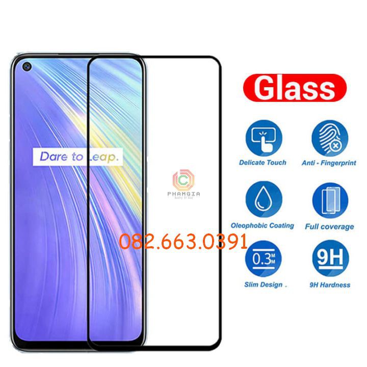 Kính cường lực Oppo A92 full màn hình 9H bền chuẩn