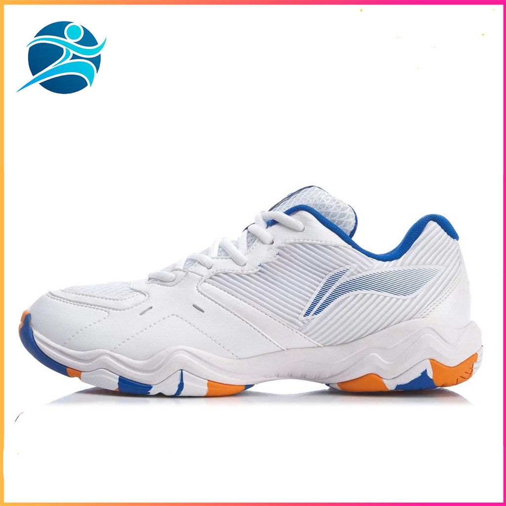 Giày cầu lông Lining AYTS016-1 chống lật cổ chân màu trắng dành cho nam siêu bền