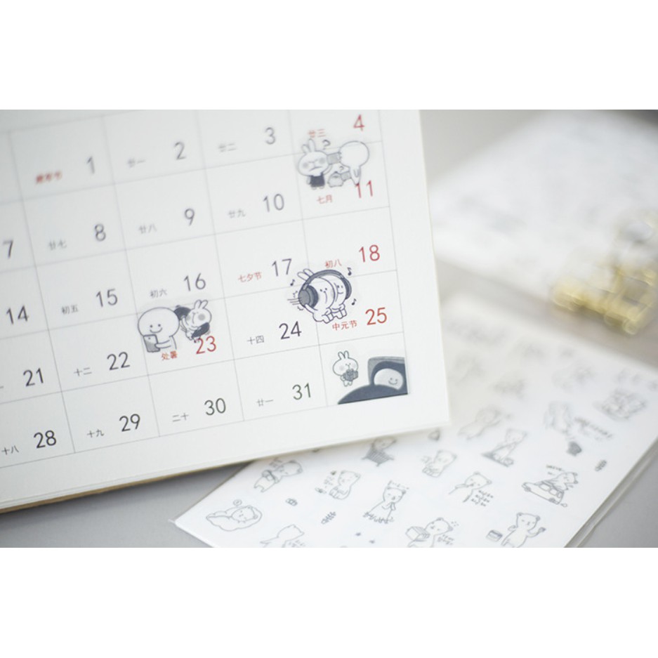 Sticker hình dán Động vật đen trắng