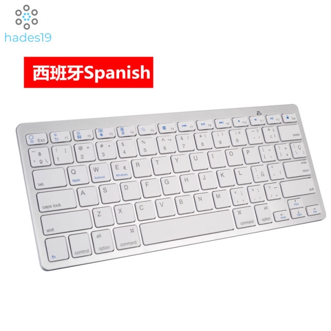 Wireless Gaming Keyboard Computer Game Universal Bluetooth Keyboard for Spanish German Russian French Korean Arabic