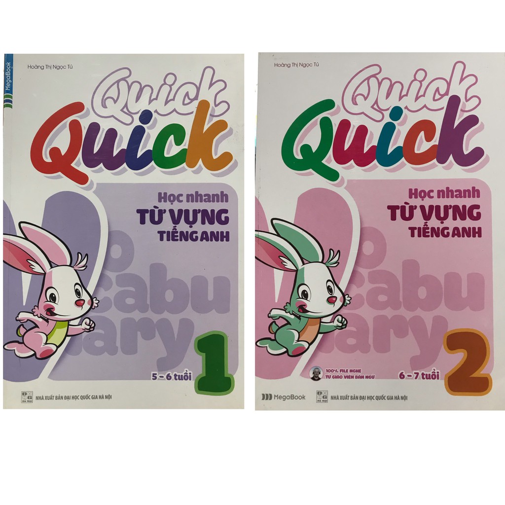 Sách - Combo Quick Học Nhanh Từ Vựng Tiếng Anh 1 (5-6 Tuổi) + Quick Quick Học Nhanh Từ Vựng Tiếng Anh 2 (6 - 7 Tuổi)