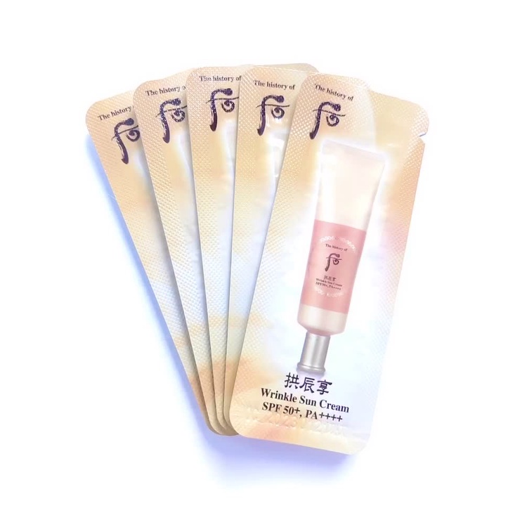 Kem chống nắng chống nhăn Whoo vàng - WHOO JIN HAE YOON WRINKLE SUN CREAM SPF50+/PA+++ 5.0