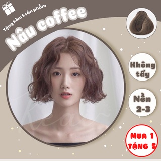 Thuốc nhuộm tóc tại nhà Nâu Cà Phê - Nâu Coffee - kèm oxi - không tẩy - Keaihairdye