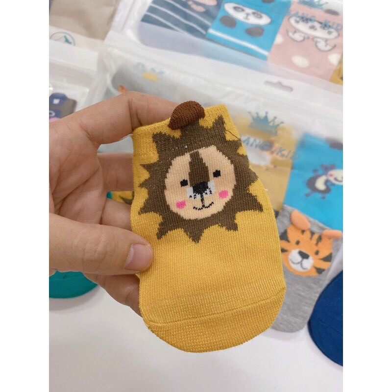 TẤT TRẺ EM ⚡️FREESHIP⚡️ Set 5 Đôi Tất Cổ Ngắn Hình Thú Cho Bé