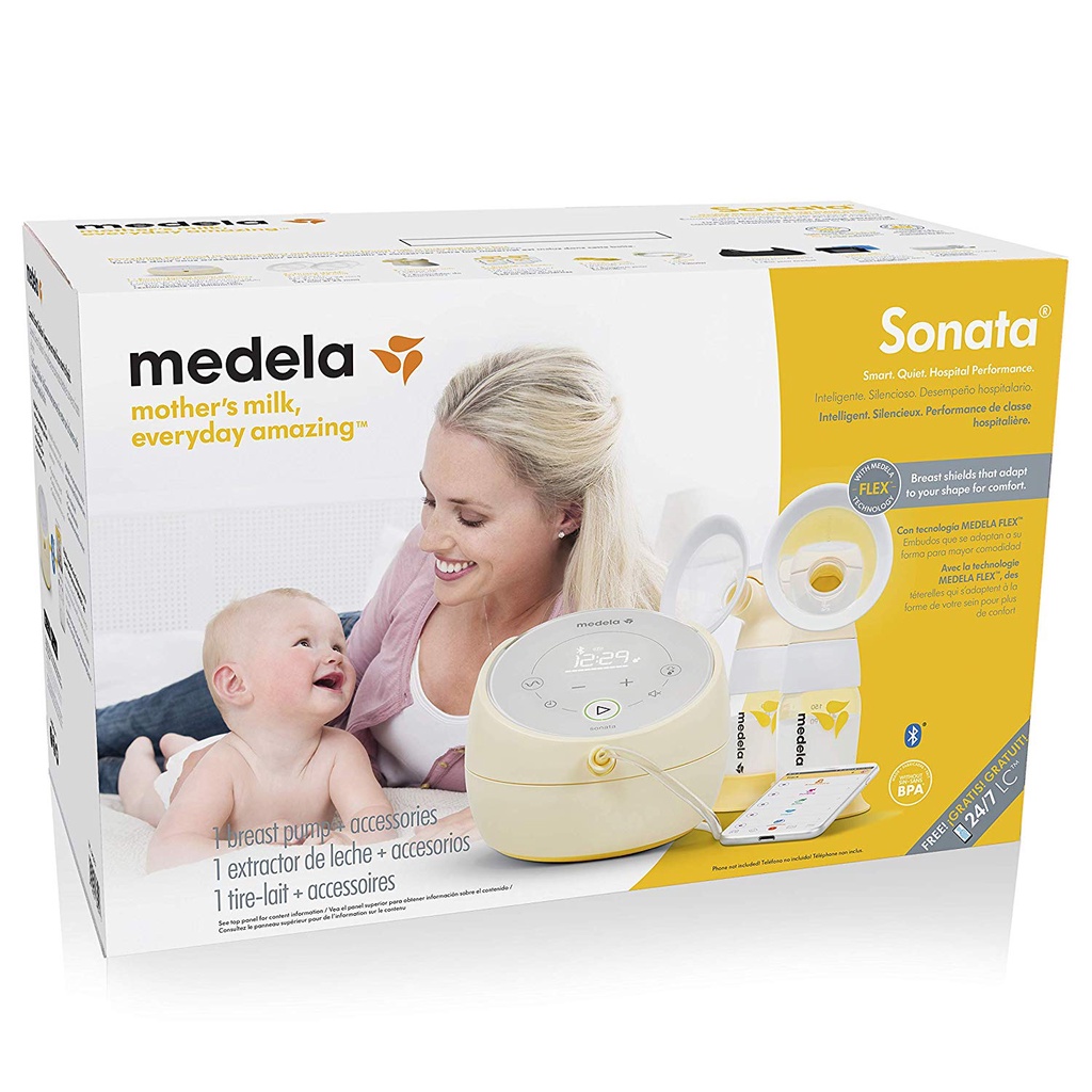 Máy Hút Sữa Medela Sonata Flex - êm ái như con ti mẹ, hút sữa điện đôi thương hiệu Medela Thụy Sỹ -namduongbaby