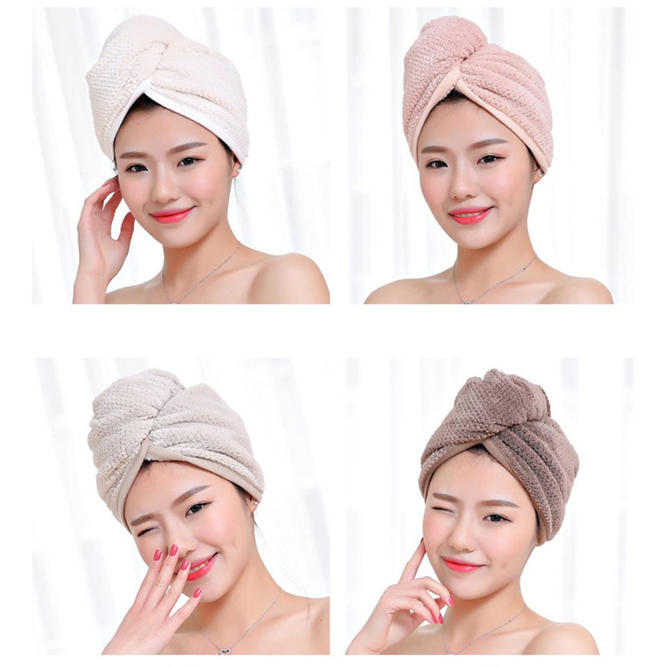 #DEY Quick Magic Hair Dry Hat Turban Twist Hair Towel Wrap Head Towel Quick Dry