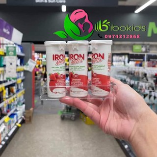 Viên sắt ngậm Iron Melts vị dâu 50 viên của Úc