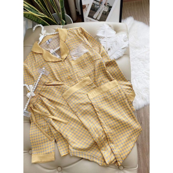 Bộ pyjama lụa V.i.c nữ xịn đẹp