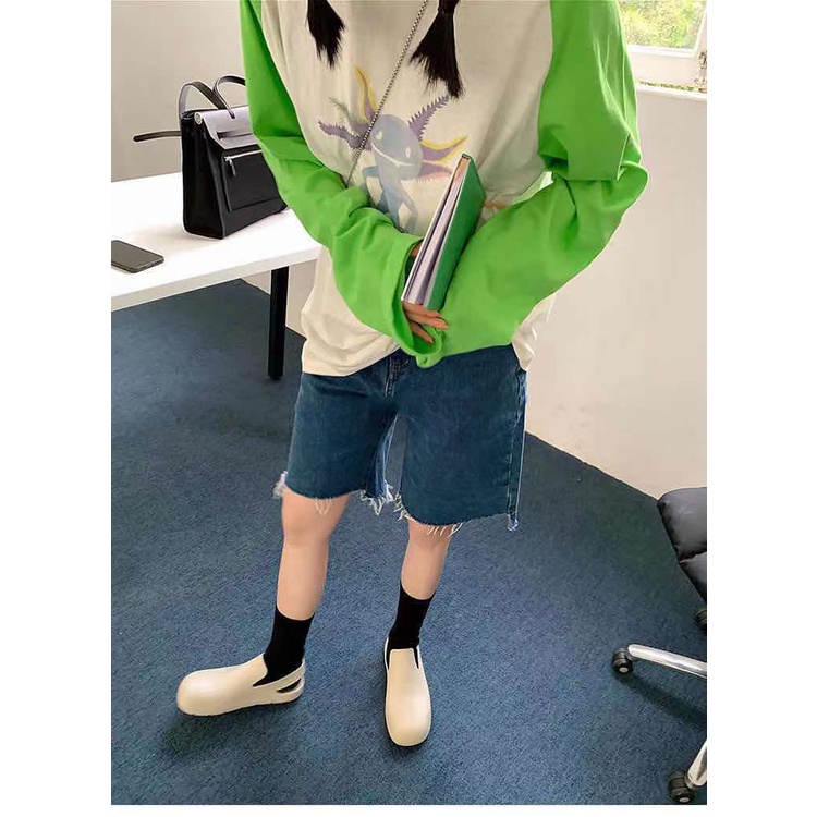 Tikp Giày bốt đi mưa đế dày bằng nhựa 4 màu size 36-40 thời trang đáng yêu