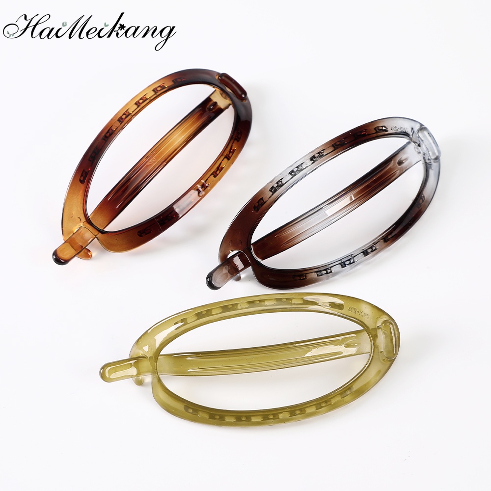 Kẹp tóc Haimeikang 12cm hình oval thời trang cho nữ