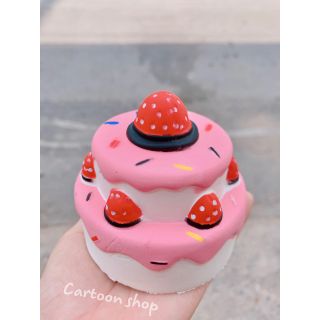 Squishy bánh kem dâu 2 tầng 10cm thơm chậm tăng