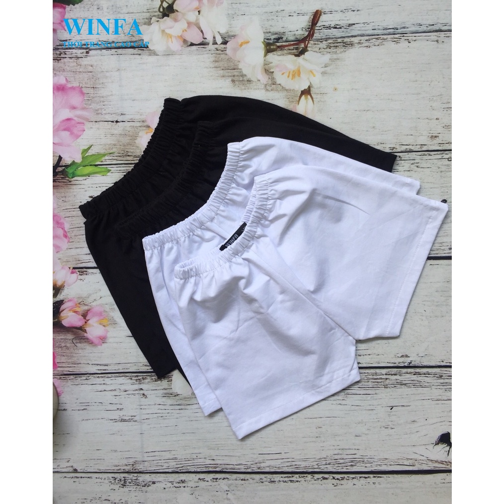 Combo 2 quần thun bé trai màu trắng + đen - 100% cotton - Siêu nhẹ, siêu thoáng mát