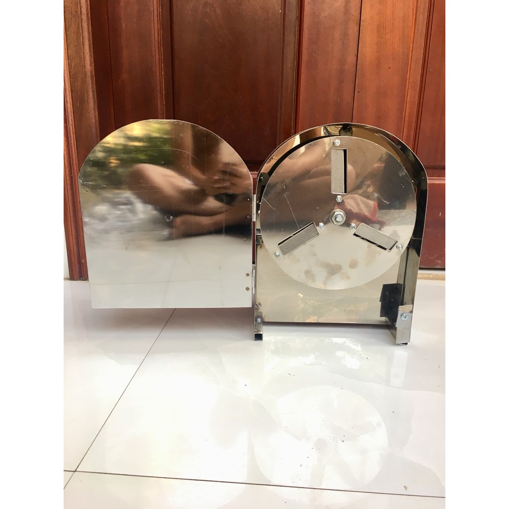 Máy thái hành, tỏi, xả INOX Tặng 3 lưỡi dao