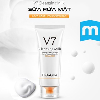 Sữa rửa mặt làm trắng da BIOAQUA V7 Cleansing Milk MM128