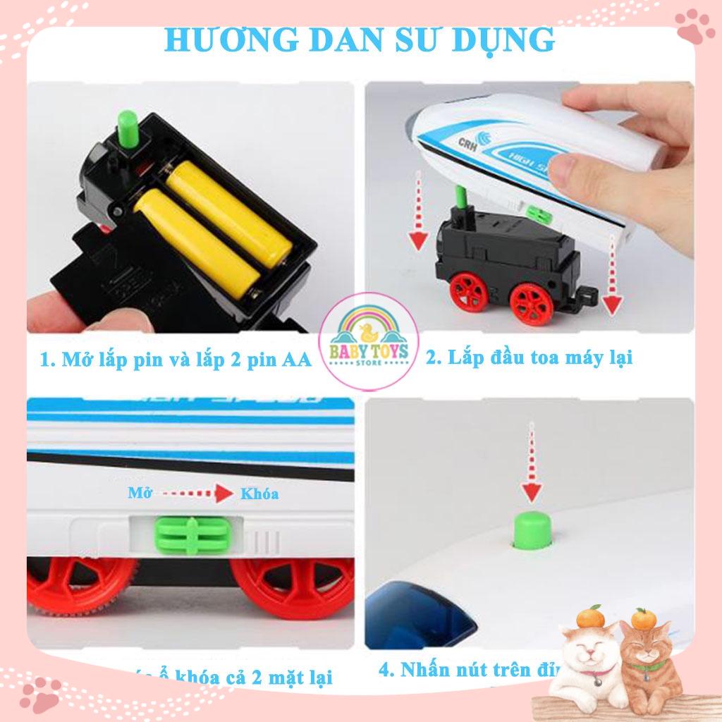 Tàu Cao Tốc Đường Ray 3 Toa, Mô Phỏng Đèn Flash, Âm Thanh Theo Tàu Công Nghệ Maglev Của Nhật Bản