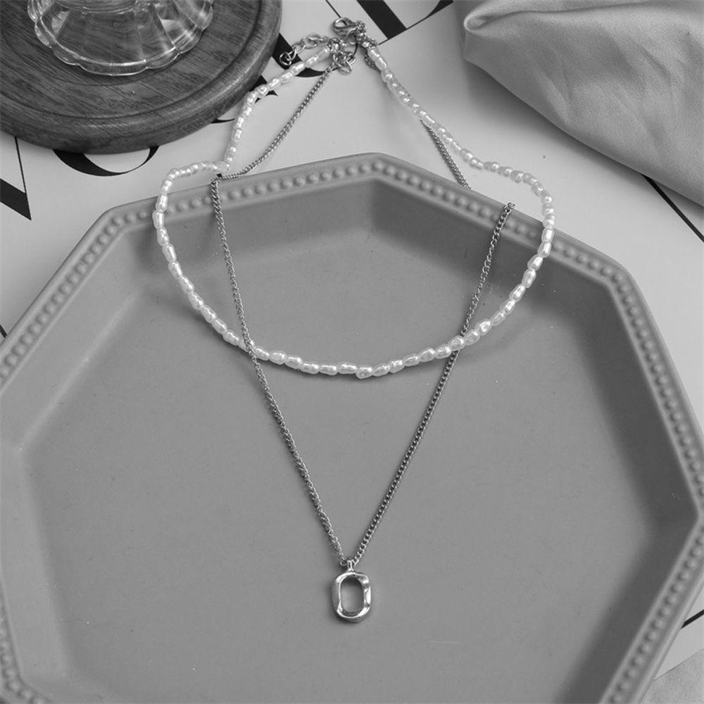 Vòng cổ Hai Lớp Mặt Hình Trái Tim Phong Cách Hàn Quốc Thời Trang Cho Nữ