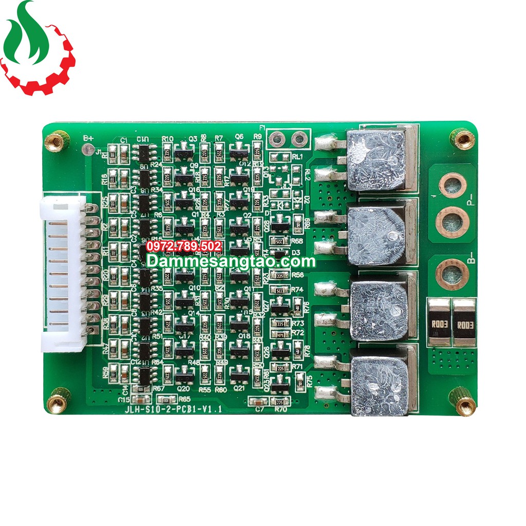 Mạch 10S 36V 50A bảo vệ pin Li-ion, 24V - 36V Khoan Bê Tông.