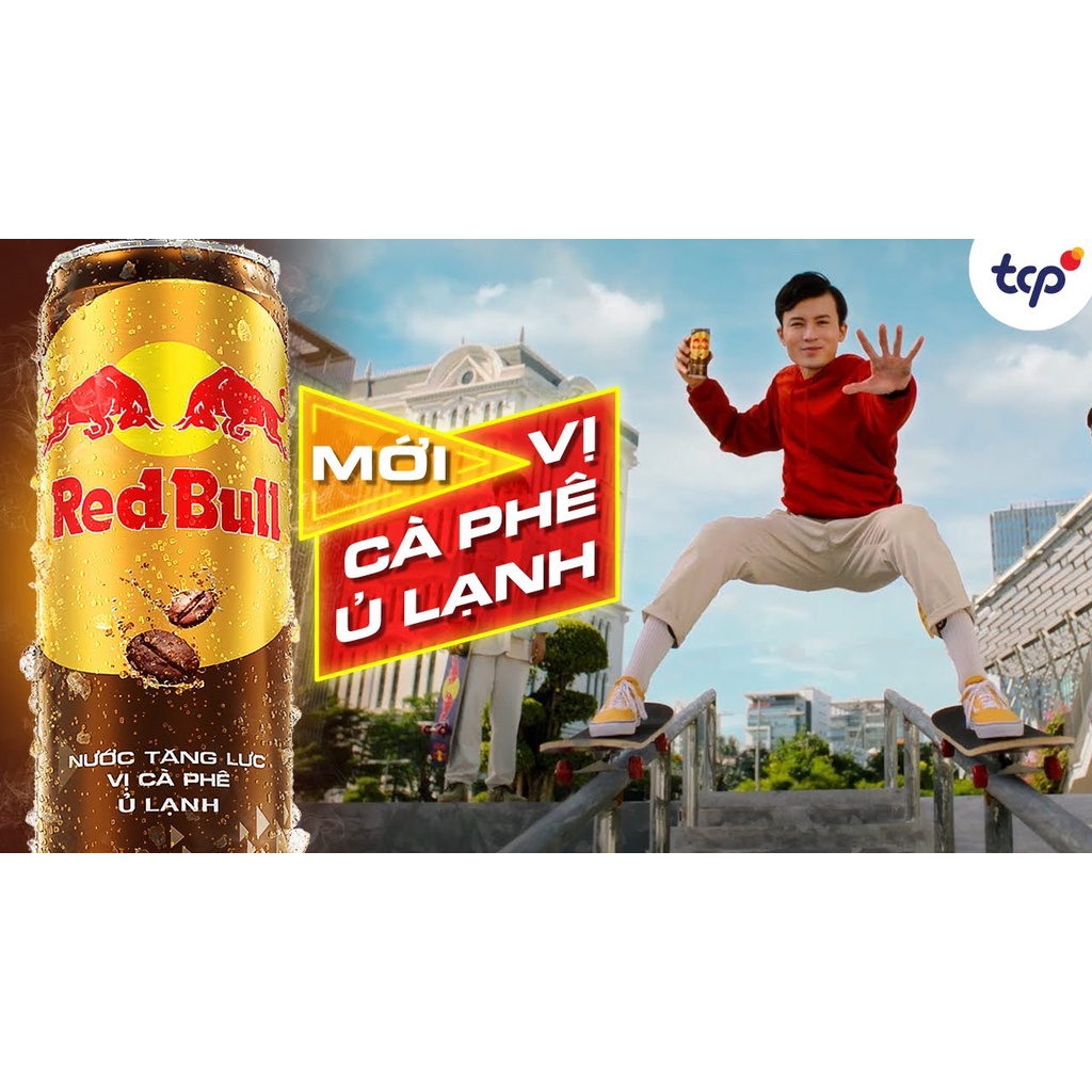 Thùng 24 lon Nước Tăng Lực Redbull lon vị cà phê ủ lạnh 250ml - Nhập khẩu Thái Lan - Hàng chính hãng