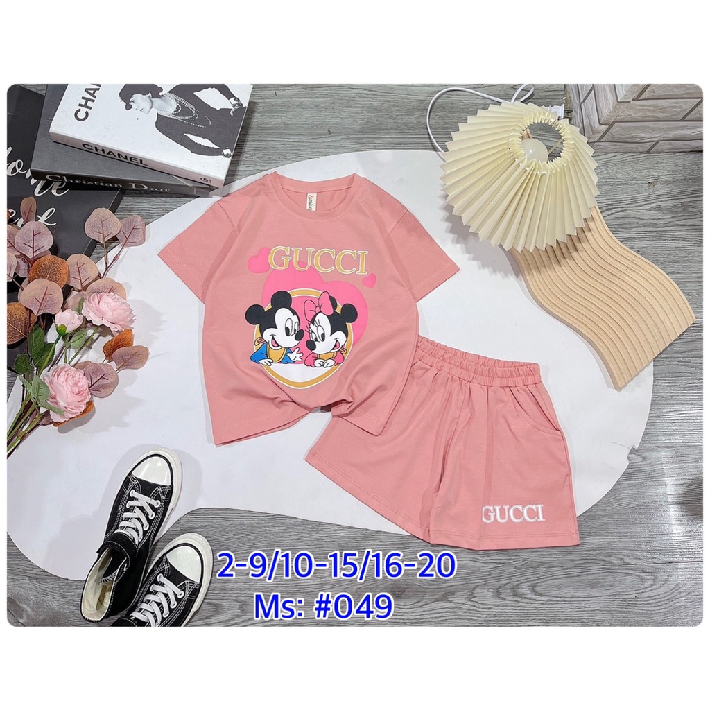 Bộ thun bé gái, Áo thun nhiều màu, áo thun dễ phối đồ, áo thun cho bé đi chơi, đi tiệc 013658 a