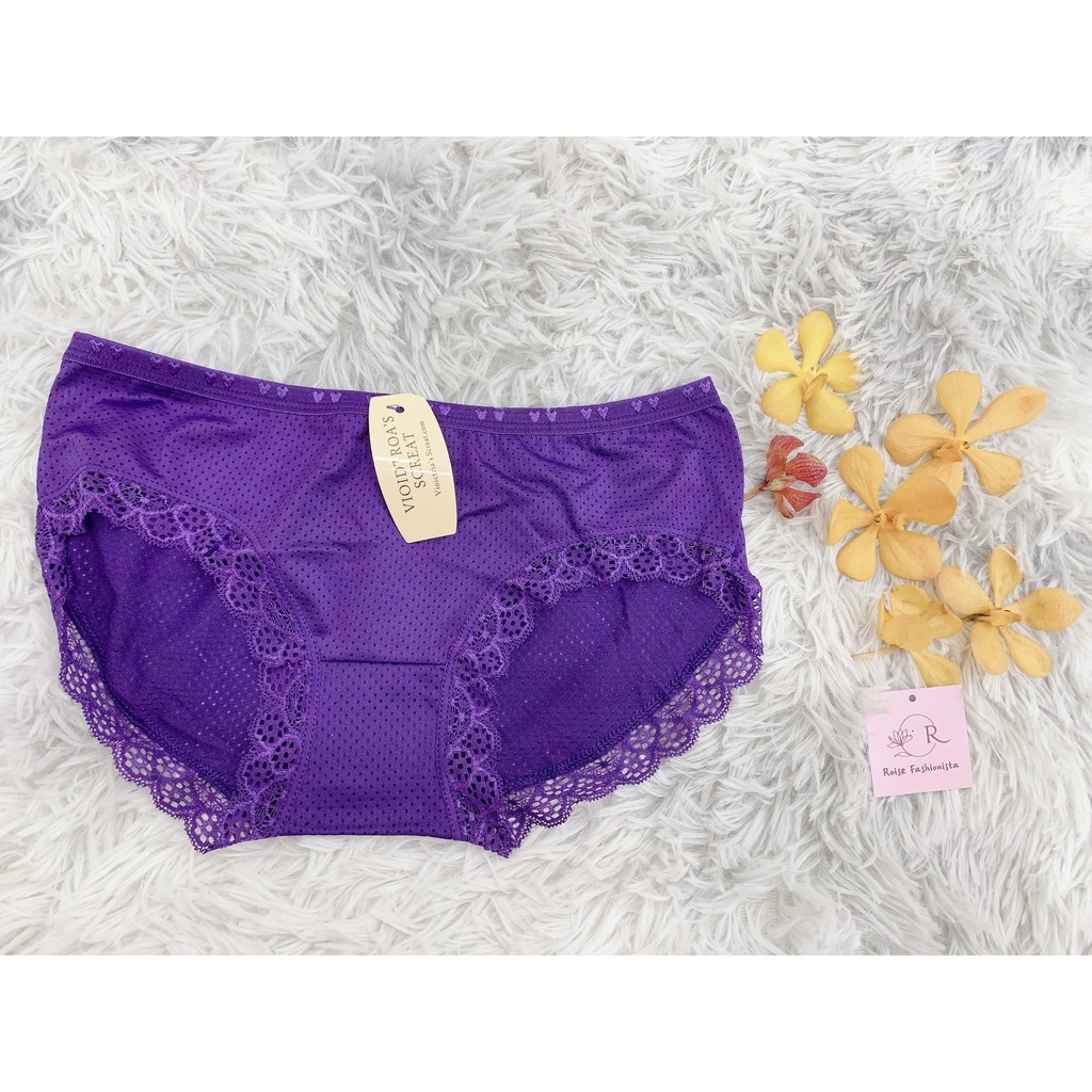 Quần Lót Nữ Viền Ren Thông Hơi Sexy - Cotton