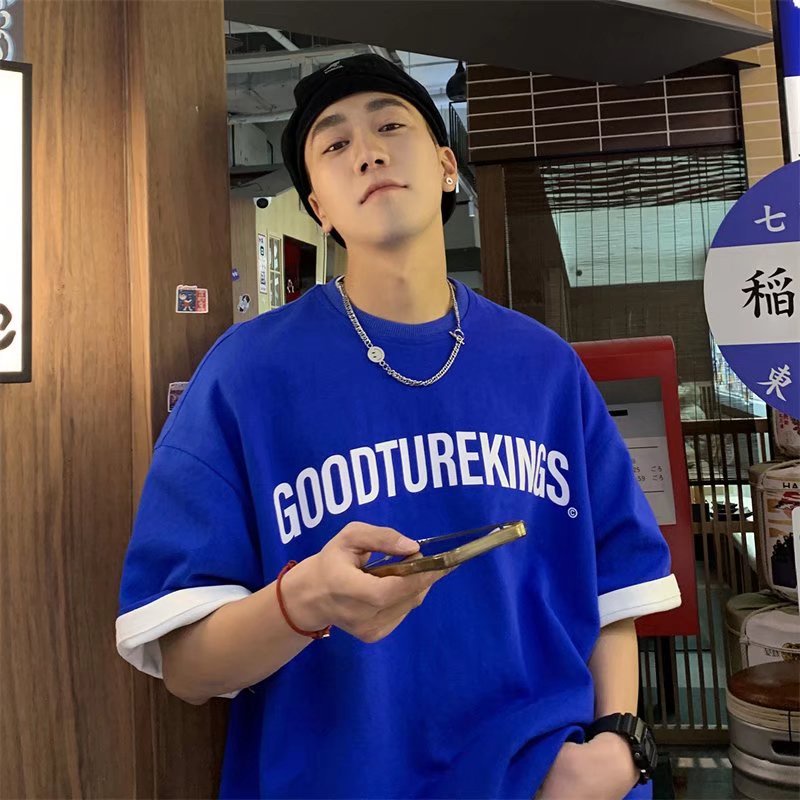 Áo Thun Tay Ngắn Dáng Rộng In Chữ Thoải Mái Thời Trang Mùa Hè Cho Nam