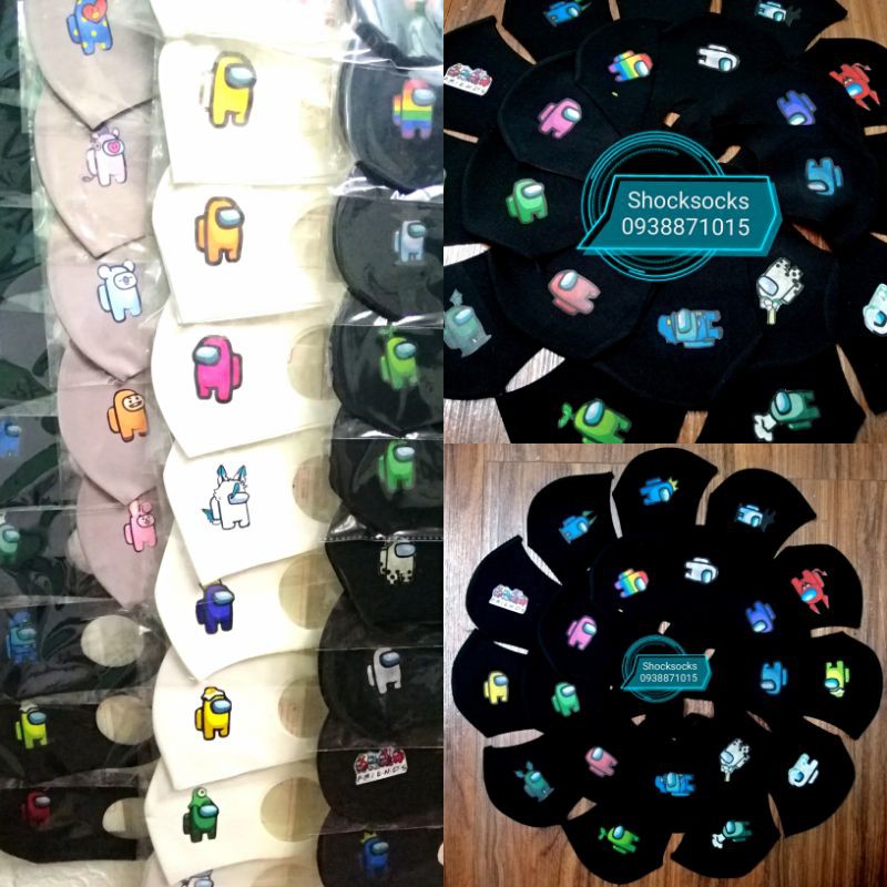 (45 MẪU) 1 cái khẩu trang vải Among Us - MÀU ĐEN | BigBuy360 - bigbuy360.vn