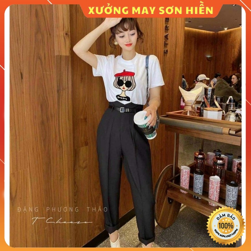 Quần Baggy ❤️Xịn Xò ❤️ Quần Baggy Sẻ Cạp V Xưởng May Sơn Hiền MS3010