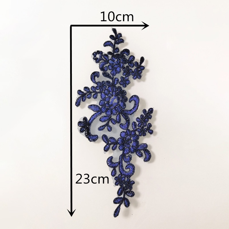 1 Cặp Miếng Vải Ren Thêu Hoa May Quần Áo Cho Cô Dâu