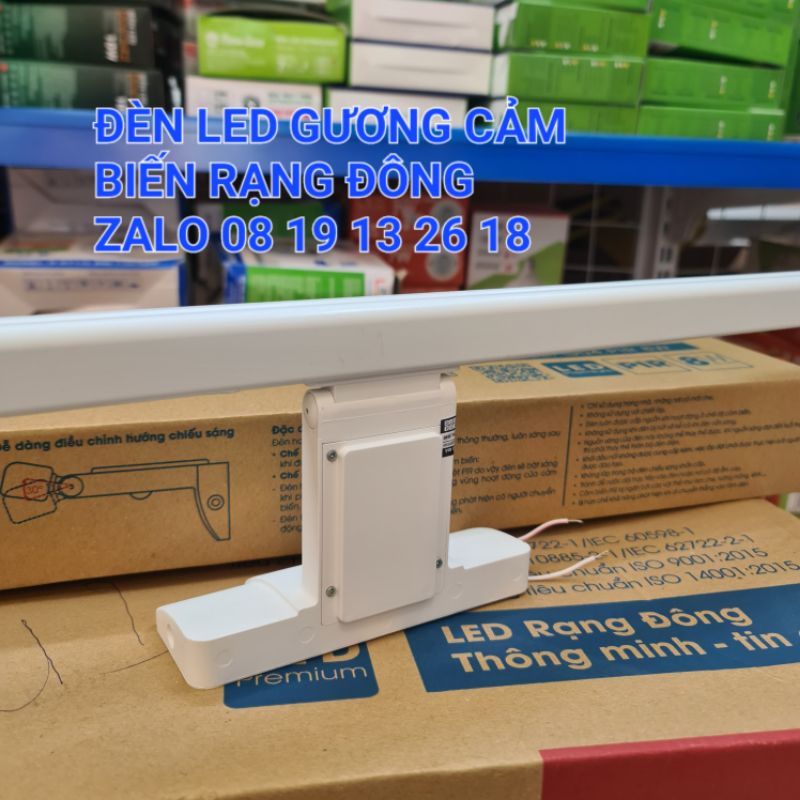 Đèn Led GƯƠNG Cảm Biến 8W Rạng Đông, thông minh cao cấp, mã G04.PIR 8W