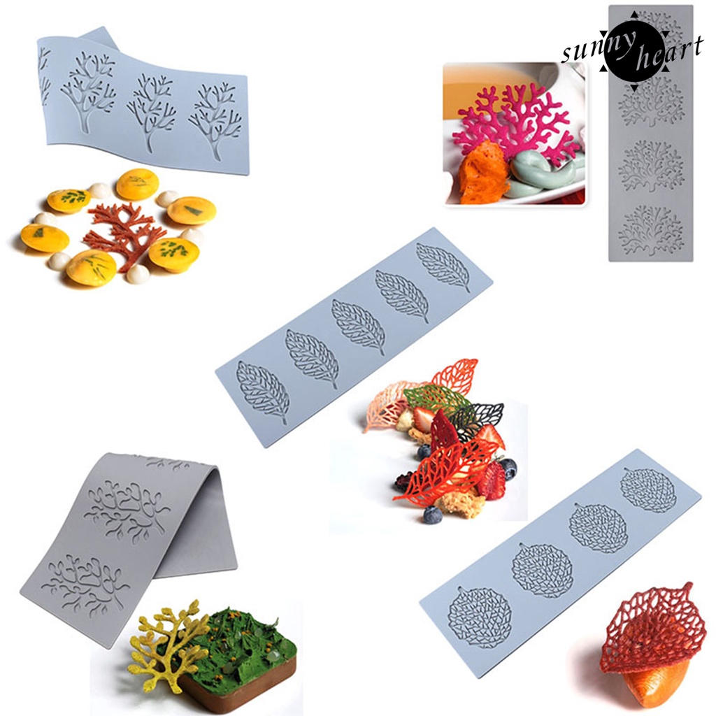 Khuôn Silicone Làm Bánh Tạo Hình Chiếc Lá 3D Độc Đáo Tiện Dụng