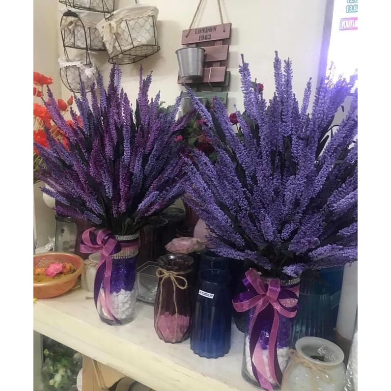 Hoa giả_Lavender mốc nhiều màu sắc phù hợp cắm trang trí, cắm bình, decor mọi không gian nhà cửa