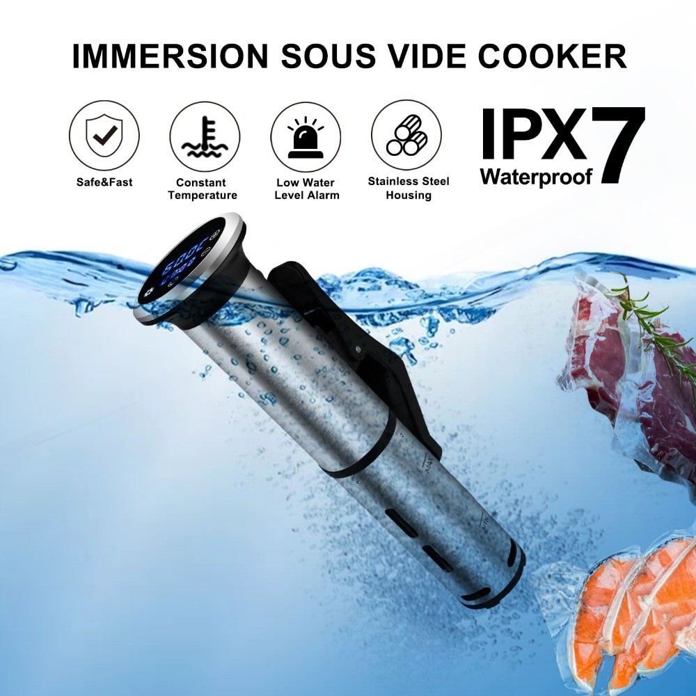 [BioloMix Brand] Máy nấu chậm Sous vide BioloMix SV-8006 công suất 1200W màn hình điều khiển chính xác kỹ thuật số LED