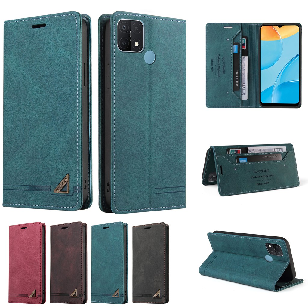 Case for Oppo A15 / A15S 008 Bao da điện thoại có ngăn đựng thẻ cao cấp cho