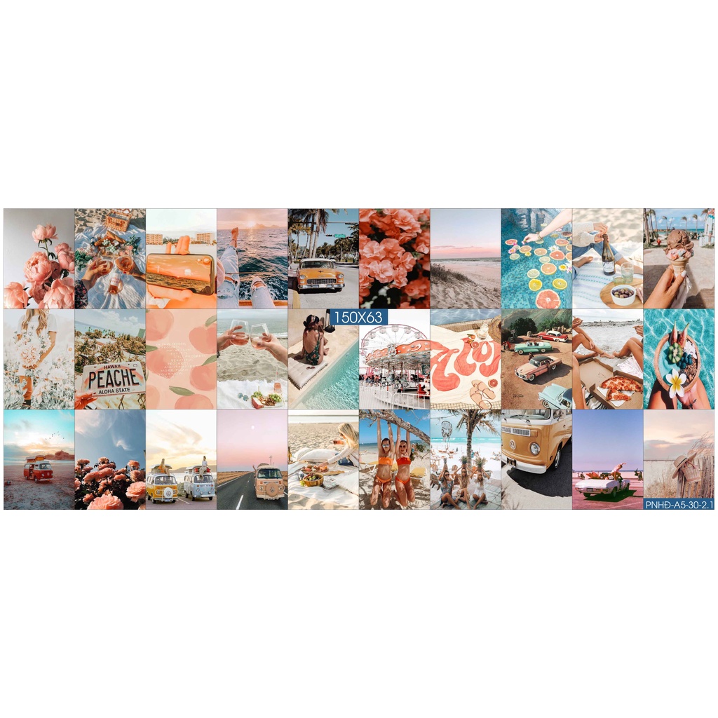 Combo Set 50 tờ Decal dán tường trang trí khổ A4,A5 - Trang trí Phòng ngủ Hiện đại PNHĐ2