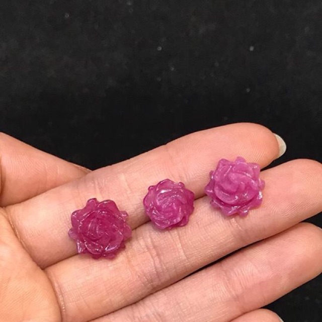 HOA MẪU ĐƠN đá RUBY (mặt nhẫn - mặt dây chuyền)