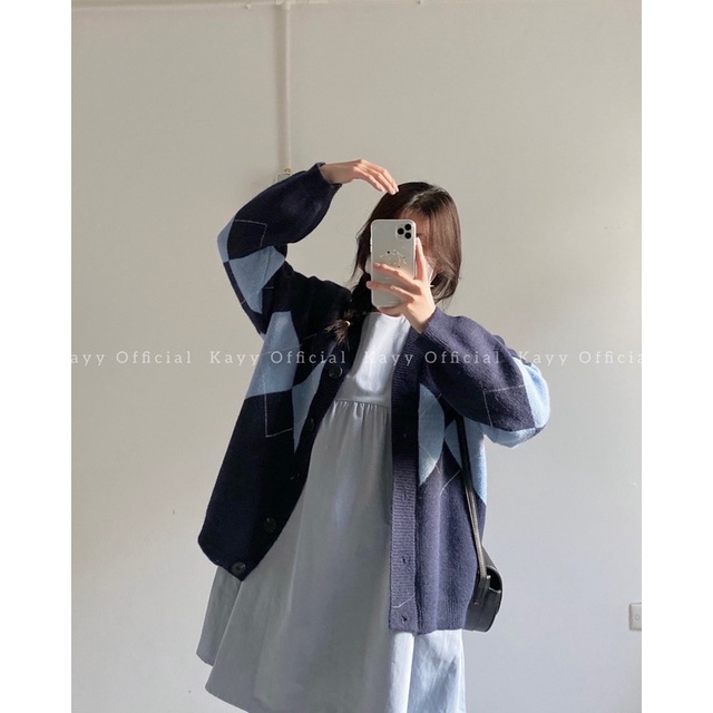 Áo khoác len họa tiết dáng xuông Hàn Quốc _Cltr ( ảnh thật ) | BigBuy360 - bigbuy360.vn