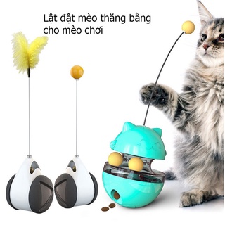 Lật đật có râu cho Mèo chơi kiêm khay thức ăn