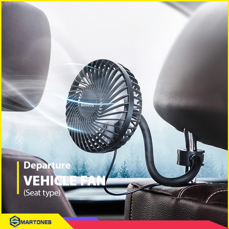 Quạt thông gió Baseus làm mát không khí,giúp tiết kiệm nhiên liệu cho xe hơi thiết kế xoay 360 độ công suất 4.5W