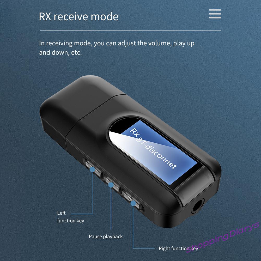 Bộ Thu Phát Âm Thanh Sh Lcd Usb Bluetooth 5.0 Không Dây Jack 3.5mm | BigBuy360 - bigbuy360.vn