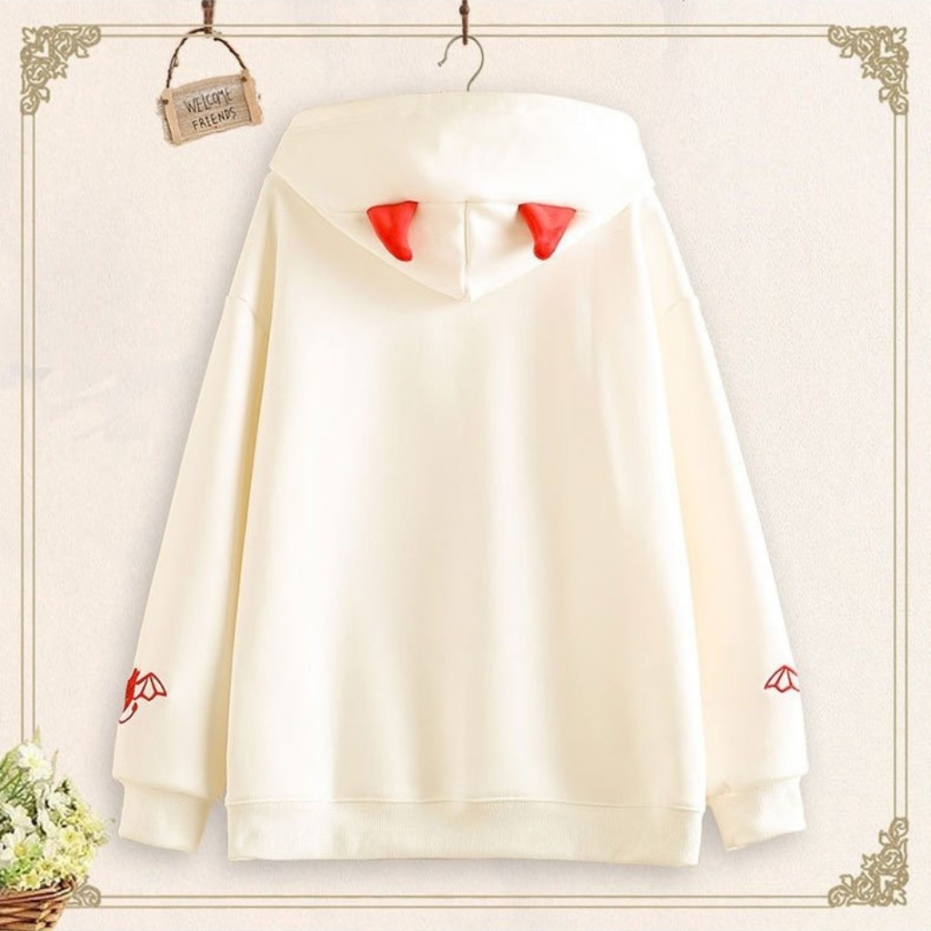 ÁO KHOÁC NỈ HOODIE KN19 in Hình Quỷ Dơi Kute, Form Unisex cho nam và nữ, chất nỉ cao cấp êm ái, co giãn thoải mái | BigBuy360 - bigbuy360.vn