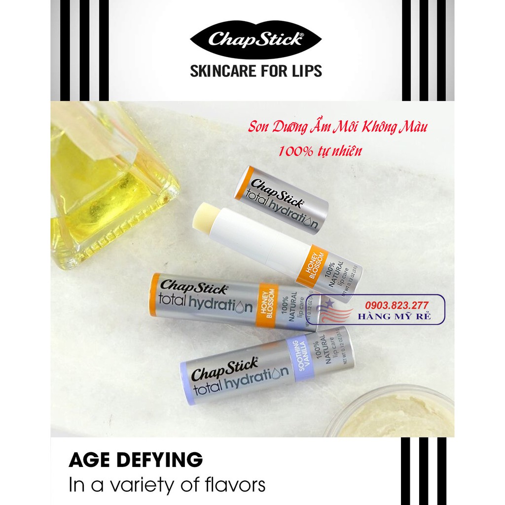 Son Dưỡng Môi không Màu Chapstick (Hàng Mỹ xách tay)