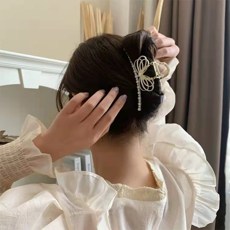 Kẹp tóc kẹp càng cua nhiều kiểu đính hạt sang trọng DTonline (chọn mẫu)