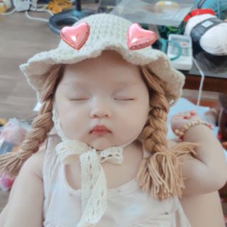 Mũ tóc thắt bím cho bé