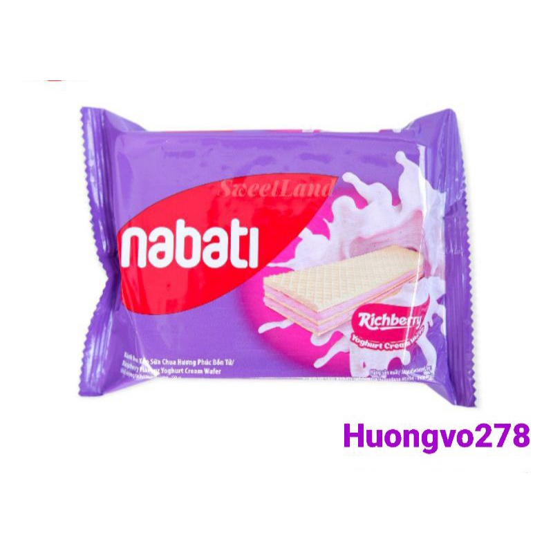 Bánh kem  xốp  Nabati  sữa chua hương  phúc bồn tử gói 50g