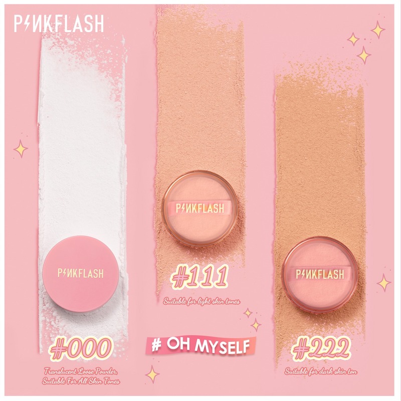 [Hàng mới về] Phấn phủ PINKFLASH #OhMySelf 3 tông màu cố định lớp trang điểm hiệu quả | BigBuy360 - bigbuy360.vn